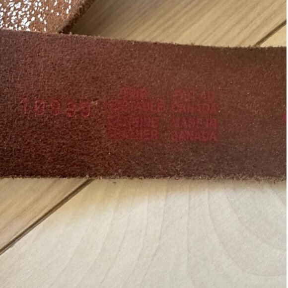 Vintage genuine leather belt from Buffalo Shop, made in Canada - Picture 7 of 8